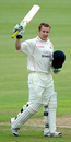 Steven Croft celebrates his maiden hundred, Lancashire v Nottinghamshire, Old Trafford, June 7, 2008