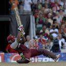 William Perkins bravely paddles Brett Lee over the wicketkeeper for four, West Indies v Australia, Twenty20, Barbados, June 20, 2008
