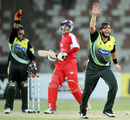 Shahid Afridi and Sarfraz Ahmed make a confident appeal against Tabarak Dar, Pakistan v Hong Kong, Group B, Asia Cup, Karachi, June 24, 2008