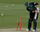 Graeme Hick is comprehensively bowled by Steve Kirby for 6, Gloucestershire v Worcestershire, Twenty20 Cup, Bristol, June 25, 2008