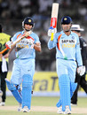 Suresh Raina applauds Virender Sehwag, Pakistan v India, Group B, Asia Cup, Karachi, June 26, 2008