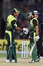 Nasir Jamshed congratulates Salman Butt on reaching his fifty, Pakistan v Bangladesh, Super Four, Asia Cup, Karachi, July 4, 2008