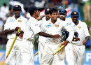 The Sri Lankan players return to the pavilion after wrapping up the match, Sri Lanka v India, 1st Test, SSC, Colombo, 4th day, July 26, 2008