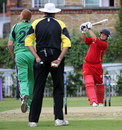 Freddie Klokker hits high on his way to 85 off 126 balls, Ireland v Denmark, European Division One  Championship, Dublin, July 26, 2008