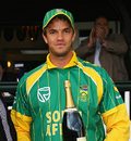 Albie Morkel bags the Man-of-the-Match award, PCA Masters XI v South Africans, Wormsley, August 13, 2008