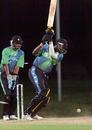 Sulieman Benn loses his off stump to Chris Gayle, Chris Gayle XI v Sylvester Joseph XI, 7th match, Coolidge, Antigua, August 13, 2008
