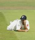 Nasser Hussain ooks dejected, England v South Africa, fourth Test, Headingley , 2003