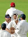 Anil Kumble bowls with a broken jaw and gets Brian Lara, West Indies v India, 4th Test, St John's, 12 May, 2002