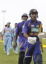 Mahela Jayawardene and Chamara Kapugedera walk off victorious, 1st ODI, Dambulla, August 18, 2008