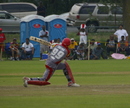 Rizwan Cheema strikes a six during his 89, Canada v West Indies, Tri-Series, 3rd match, King City, August 22, 2008 