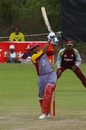 Rizwan Cheema launches his third and final six, Canada v West Indies, Tri-Series, final, King City, August 24, 2008 