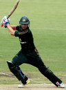 Shaun Marsh forces through the offside on the way to a half-century, Australia v Bangladesh, 2nd ODI, Darwin, September 3