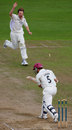 Callum Thorp celebrates bowling Justin Langer for 31, Somerset v Durham, Taunton, September 10, 2008