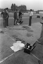 Groundsmen try to repair the damage done to the Headingley pitch, England v Australia, 3rd Test, Leeds, August 19, 1975