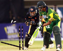 Deep Dasgupta stumps Imran Farhat off Upul Chandana, Lahore Badshahs v Royal Bengal Tigers, ICL, Hyderabad, October 12, 2008