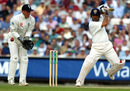 Sachin Tendulkar steers the ball square as Alec Stewart looks on, England v India, 4th Test, The Oval, 3rd day, September 9, 2002