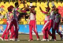 Shabbir Ahmed celebrates a wicket with his team-mates, Chennai Superstars v Mumbai Champs, ICL, November 2, 2008 