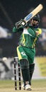 Imran Farhat plays one down the ground, Chennai Superstars v Lahore Badshahs, ICL , Ahmedabad, November 9, 2008