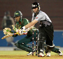 Dhiman Ghosh looks to collect the ball down the leg side, ICL Bangladesh XI v ICL World XI, Ahmedabad, November 23, 2008