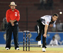 Andre Adams sends down a delivery, ICL Bangladesh XI v ICL World XI, Ahmedabad, November 23, 2008