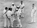 Pat Pocock is congratulated for taking a wicket, West Indies v England, thirdt Test, Bridgetown, Barbados, 5 March 1968