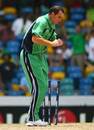 Trent Johnston celebrates a wicket, Ireland v Australia, World Cup, Bridgetown, Barbados, 13 April, 2007