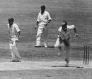 Frank Tyson picked up six wickets in the match, Australia v England, 4th Test, Adelaide, 4th day, January 28, 1955