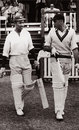 Frank Worrell and Jeff Stollmeyer walk in to bat, West Indies v England, 3rd Test, Georgetown, February 26, 1954