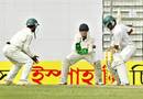 A Dhaka batsman leaves a delivery, Dhaka Division v Rajshahi Division, Day 3, National Cricket League, Shere Bangla National Stadium, Mirpur, December 3, 2008