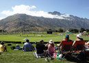 Spectators take in the view of the Remarkables mountain range while watching a game, New Zealand v Bangladesh, 3rd ODI, Queenstown, December 31, 2007