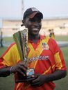 Elton Chigumbura with his Man-of-the-Match award, Bangladesh v Zimbabwe, 1st ODI, Bangladesh tri-series, Mirpur, January 10, 2009
