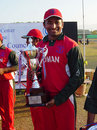 Oman's captain Hemal Mehta with the ACC Challenge Trophy, Bhutan v Oman, Asian Cricket Council Challenge final, Chiang Mai, January 21, 2009