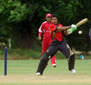 A ferocious square cut from Papua New Guinea's Vani Morea, Hong Kong v Papua New Guinea, World Cricket League, Buenos Aires, January 30, 2009