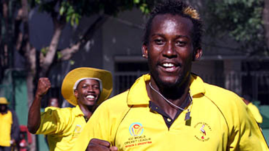 Kenneth Kamyuka leads Uganda's celebrations Kenneth Kamyuka leads Uganda's celebrations