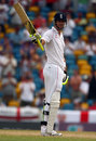 Kevin Pietersen brings up his half-century, West Indies v England, Barbados, 5th Test, March 1, 2009
