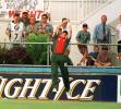 Allan Donald catches Adam Gilchrist on the fence off Pollock ...Australia v South Africa ODI at the 'Gabba, Brisbane, Sunday January 11th 1998.