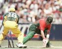 Daryll Cullinan is stumped off the bowling of Shane Warne during the 1st Final of the CUB One-Day Series at the Melbourne Cricket Ground. January 23rd 1998.