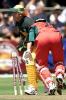 30 Jan 2001: Debutant Brad Haddin of Australia stumps Alistair Campbell of Zimbabwe, during the Carlton Series One Day International between Australia and Zimbabwe played at Bellerive Oval, Hobart, Australia.