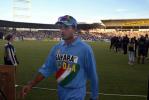 Indian captain Sourav Ganguly walks from the field at the end of the match. India lost to New Zealand by five wickets to go 3-0 down in the seven-match series. 3rd ODI: New Zealand v India at Jade Stadium, Christchurch, 1 January 2003.