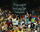 The rain ended the match as a contest, but fans still celebrated, eagerly awaiting the return of Shane Warne, Australia v Zimbabwe, 10th ODI, VB Series, Melbourne, January 29, 2004