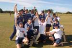 The Auckland women's team celebrate their victory in the 2000/01 State Insurance Cup. They defeated Canterbury by five wickets to defend the title. State Insurance Cup Final: Canterbury Women v Auckland Women at Village Green, Christchurch, 10 February 2001. The Auckland women's team celebrate their victory in the 2000/01 State Insurance Cup. They defeated Canterbury by five wickets to defend the title. State Insurance Cup Final: Canterbury Women v Auckland Women at Village Green, Christchurch, 10 February 2001.