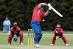 Namibia Under-19 Michael Greeff plays and misses a delivery during his innings of 43. 1st ICC Under-19 World Cup Plate Championship Semi Final: Namibia Under-19s v Zimbabwe Under-19s at Lincoln No. 3, Lincoln, 4 February 2002.