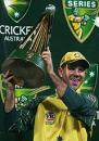 Ricky Ponting holds the VB Series trophy aloft, Australia v Pakistan, VB Series final, February 6, 2005