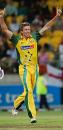 Glenn McGrath celebrates a wicket, Australia v New Zealand, 1st ODI, Auckland, February 19, 2005