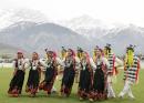 Indian folk dancers perform a routine during the lunch interval, Indians BP XI v Pakistanis, Dharamshala, March 4, 2005