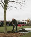 Robert Neame, the former Kent president, plants the new lime tree at the St Lawrence Ground in Canterbury Robert Neame, the former Kent president, plants the new lime tree at the St Lawrence Ground in Canterbury