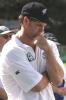 03 Apr 2000: Chris Cairns of New Zealand contemplates his teams loss in the after match presentations, during day four of the third test between New Zealand and Australia, at WestpacTrust Park, Hamilton, New Zealand. Australia won by six wickets, to win the series 3-0.