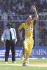 6 Apr 2001: Nathan Bracken of Australia celebrates after taking the wicket of Sachin Tendulkar of India, during the 5th One Day International between India and Australia at the Nehru Stadium, Fatorda, Goa, India.