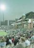 The Old Trafford pavilion basking in the glory of the flood lights, National League Division One, 2000, Lancashire v Yorkshire, Old Trafford, Manchester, 27 June 2000.