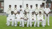 Back Row ; Prassan Jayawardene, Thilan Samaraweera, Kumar Sangakarra, Dilhara Fernando, Upal Chandana, Eric Upashantha, Russel Arnold and Ruchira Perera.